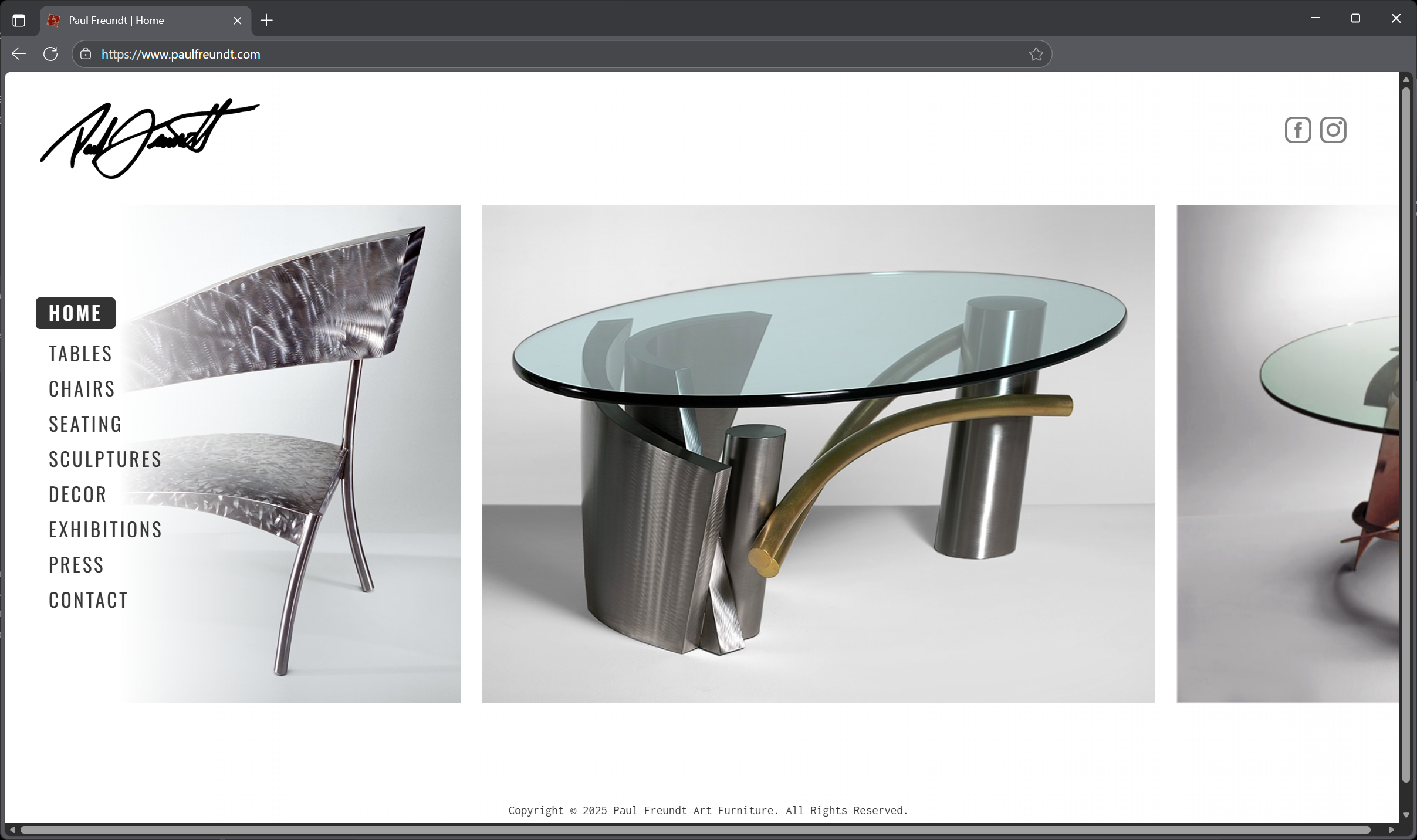 Paul Freundt Metal Art Furniture Website